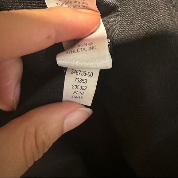 Athleta Gleam Tight 2.0 Leggings Moto Faux Leather Black Style 348733-00 Lounge - Picture 8 of 9